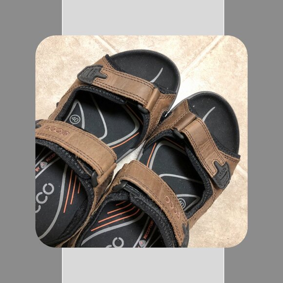 NEW! Men's Nubuck Outdoor Sandal ECCO Offroad Receptor Technology Sz EU 40 - Picture 8 of 8